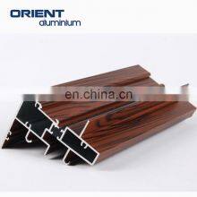 Malaysia Oem/odm Accepted Wholesale Custom Wood Grain Hot Sale Casement Aluminum Spring Door Profile Frame thumbnail-2