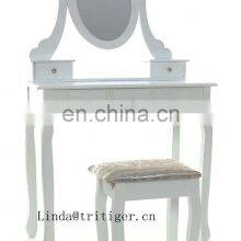 Plywood MDF Dressing Table Set With Mirror Makeup Vanity Table Wholesale thumbnail-2