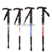 Outdoor Trekking Poles Hiking Camping Mountain Climbing Walking Cross Country Folding Telescopic T Handle Straight Handle Four-s thumbnail-2