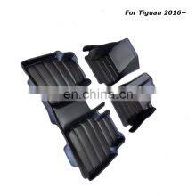 HFTM Customized Decorative Original Car Kick Full Floor Mat Wrap 5D HOT-Pressed PU Leather Carpet for Volkswagen Tiguan2016+ thumbnail-4