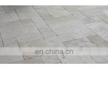 Natural silver antique tumbled travertine french pattern pavers floor tiles