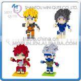 Mini Qute LINKGO Anime Cartoon Naruto Sasuke Kakashi Gaara Block Diamond Plastic Building Block Boys Educational Toy