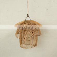 New Design Collection Handwoven Rattan Light Shade Rattan Lamp Shade Decor Manufacturer thumbnail-3