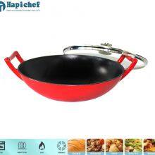 Amazon Hot Selling Kitchenware Cast Iron Wok thumbnail-2