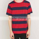 OEM Wholesale Mens Navy and Red Stripe T Shirts thumbnail-2