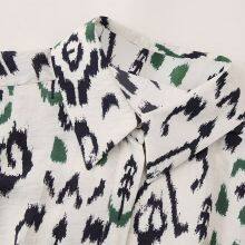 2025 New Fashion Lapel Long-Sleeve Single-Breasted Printed Waist-Hugging Mini Dress thumbnail-2