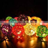 Solar Powered Handcraft 20LEDS Cotton Ball Light Plug-in Decoration Light Holiday Lighting thumbnail-6