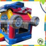 2014 Newest China 0.55mm PVC Cute Car Model Inflatable Bouncer for Kids