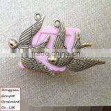Zinc Alloy Jewelry Accessories Flying Swallow Bird Pendant thumbnail-3