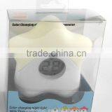 EN71-1-2-3 Approval Star Shape Room Thermometer Temperature Displayer LED Color Changing Night Light Lamp for Babies Kids thumbnail-5