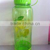 cheap plastic water bottle with silk printed