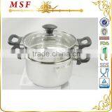 2 Layer Stainless Steel Steamer With Bakelite Handle thumbnail-1