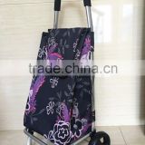 2016 New Type Aluminum Frame Portable Shopping Trolley Bag With Wheels