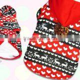 Red Christmas Fleece Dog Hoodie Clothes Superwarm thumbnail-2