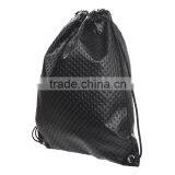 Hot Sale Drawstring Bag Leather Quilted Black Dots Drawstring Gym Bag thumbnail-2