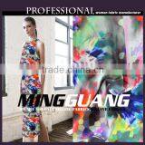 2016 New Model Fashion Ladies Latest Dress 100 Polyester Digital Print Flower Designs Fabric