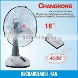 18 inch rechargeable electric light fan