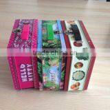 New Decorate Tin Boxes Box for Christmas Lunch Tin Boxes Handle Tin Box