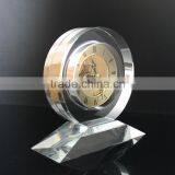 Round Shaped Crystal Desktop Clock thumbnail-3