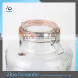 Eco-friendly Cock Embossed Glass Juice Beverage Dispenser Clear Glass Demijohn With Tap thumbnail-5