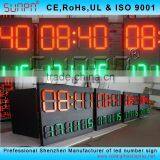 Denmark Large Scale Outdoor Led Clock /time /date /temperature Sign 4 Digits 7 Segment Led Large 2 Digits Led Countdown Timer thumbnail-4