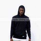 Pullovers 100% Cotton Oversized Black Silk-printing Logo on the Back High Quality Men Korean Hoodie thumbnail-3