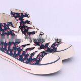 Sneakers Shoes Women Canvas Shoes High Cut Flora Print Vulcanized Shoes thumbnail-1