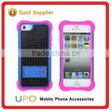 [UPO] High Quality Rubber Combo Armor Mobile Phone Cover Case for IPhone 5 With Kickstand thumbnail-1