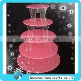Custom 5 Tier Round Cupcake Wedding Cake Stands Clear Acrylic Wedding Cake Stands Cheap thumbnail-2