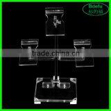3 Holders Fashion Retail Table Acrylic Display Rack Shopping Mall Shoes Display Stand Acrylic thumbnail-1