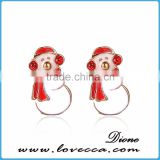 Snowman Bead Earrings, Crystal beaded earring