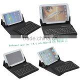 Universal Wireless Bluetooth Keyboard Leather Case for 7-8 Inch IOS Android Tablet pc