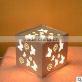 Beautifully Designed Carved Square Table Flower Shape LED Bedside Lamp