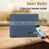 Genuine Rfid Blocking Protected Phone Bluetooth Anti-theft Alarm Men's Leather Smart Wallet