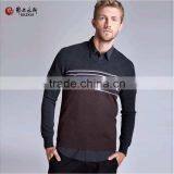 Erdos 2017 Spring Men V Neck Strips Cashmere Sweater thumbnail-1