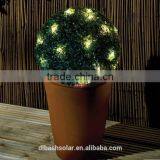 Outdoor Wireless Solar LED Artificial Flower Outdoor Lights Artificial Topiary Ball Tree thumbnail-2