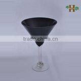 Handmade Glass Vase Red Colored Long Stem Martini Glass Vase thumbnail-2