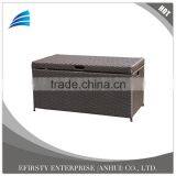 Outdoor plastic rattan wicker storage box