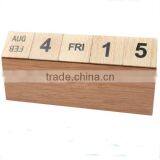 Custom Beech Solid Wood Box Calendar, Desk Top DIY Perpetual Calendar Wooden thumbnail-3