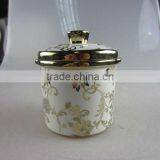 Round Electroplated Ceramic Tureen With Cover thumbnail-1