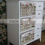 Beautiful and Practical Cabinet With Wooden and Wicker Drawer thumbnail-3