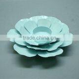 Rose Flower Tea Light Holders,Designer Tea Light Holder,Green Colored Tea Light Holder thumbnail-1