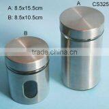 Transparent Metal Coating Cylinder Mini Glass Jar thumbnail-1
