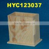 Custom Unfinished Desk Top Wooden Pen Holder thumbnail-1