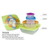 Eco-friendly 8pcs Storage Box Food Container Square Shape Th-618 thumbnail-1