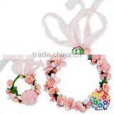 Wholesale Children 2 Pcs Adjustable Tiara Artificial Flower Crown And Waist Bracelet thumbnail-3