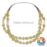 Vintage Flower Leaf Elastic Headband Head Wreath For Wedding Girls Flower Wreaths For Head thumbnail-3