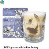 Flower Cheap Glass Candle Holders thumbnail-3