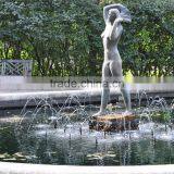 Art Supplies Garden Decoration Metal Craft Life Size Nude Woman Sculpture Fountain thumbnail-3