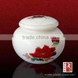 Hand Painting Flowers Round Caddy Ceramic for Home Decor in Best Sale thumbnail-1